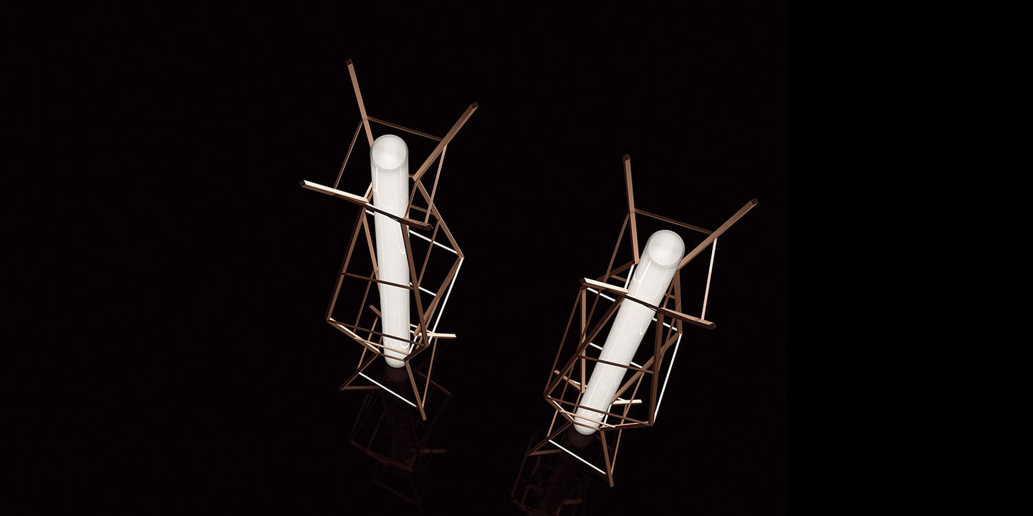 lampada da terra Cage